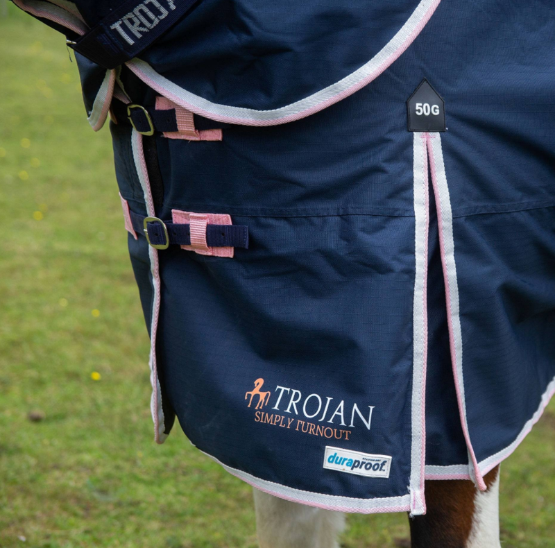 NEW Gallop TROJAN Duraproof Combo Turnout Rug - Navy 600d 50gm-3