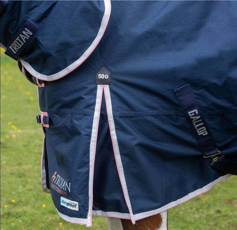 NEW Gallop TROJAN Duraproof Combo Turnout Rug - Navy 600d 50gm-4