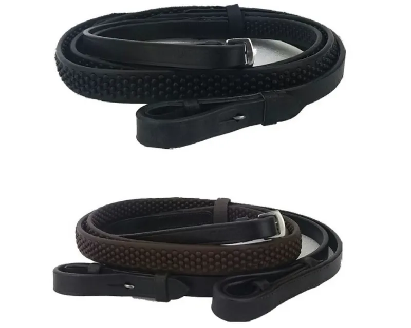 Eco Riding Ultra Comfort Flexi Fine Reins In Black