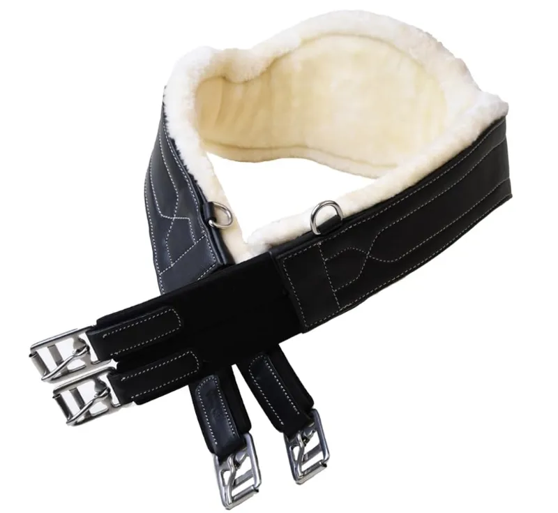 Rhinegold Fleece Lined Anatomical Synthetic Girth Black