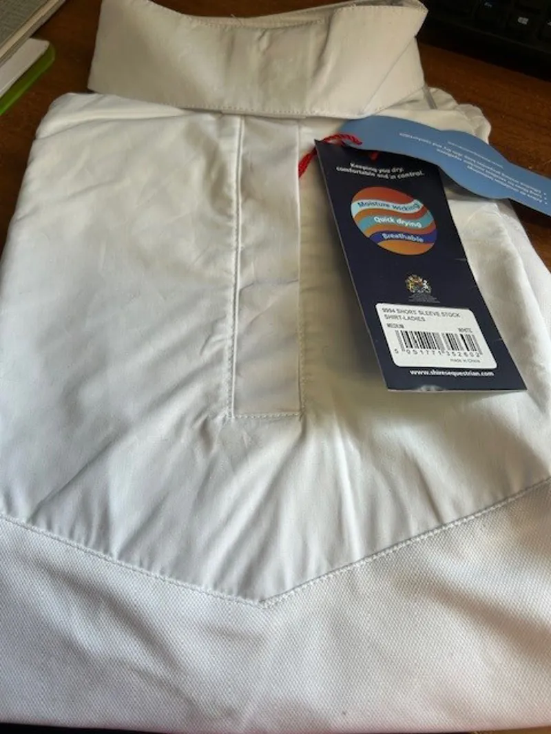 Shires Short Sleeve Stock Show Shirt White Medium