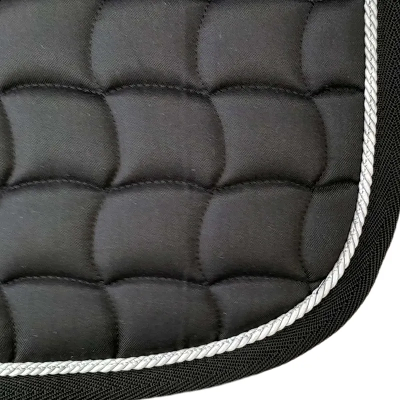 Gallop Quilted Close Contact/GP Saddlecloth Black/Silver with Ear Bonnet-1