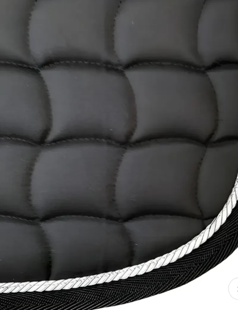 Gallop Black Silver Quilted Saddle Pad Pony/Cob