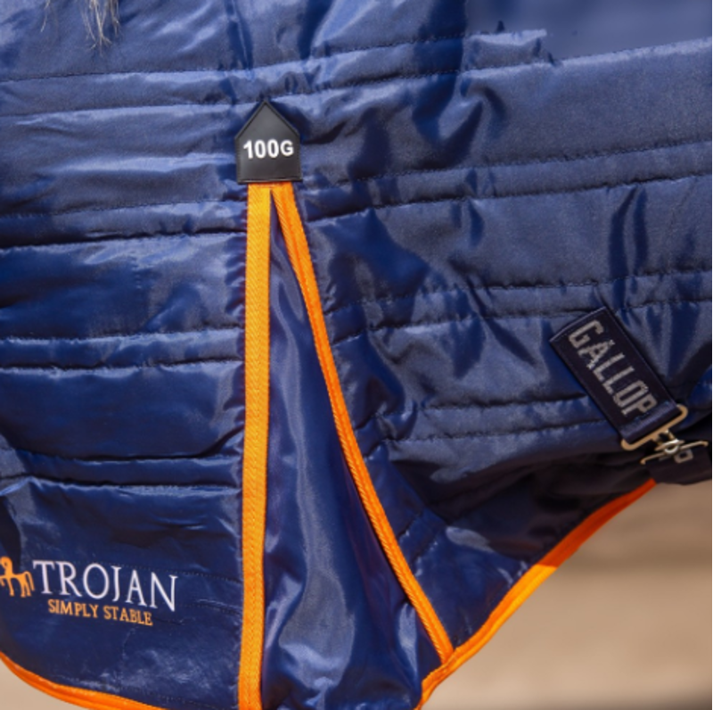Gallop Trojan 100g Stable Rugs Navy/Orange-1