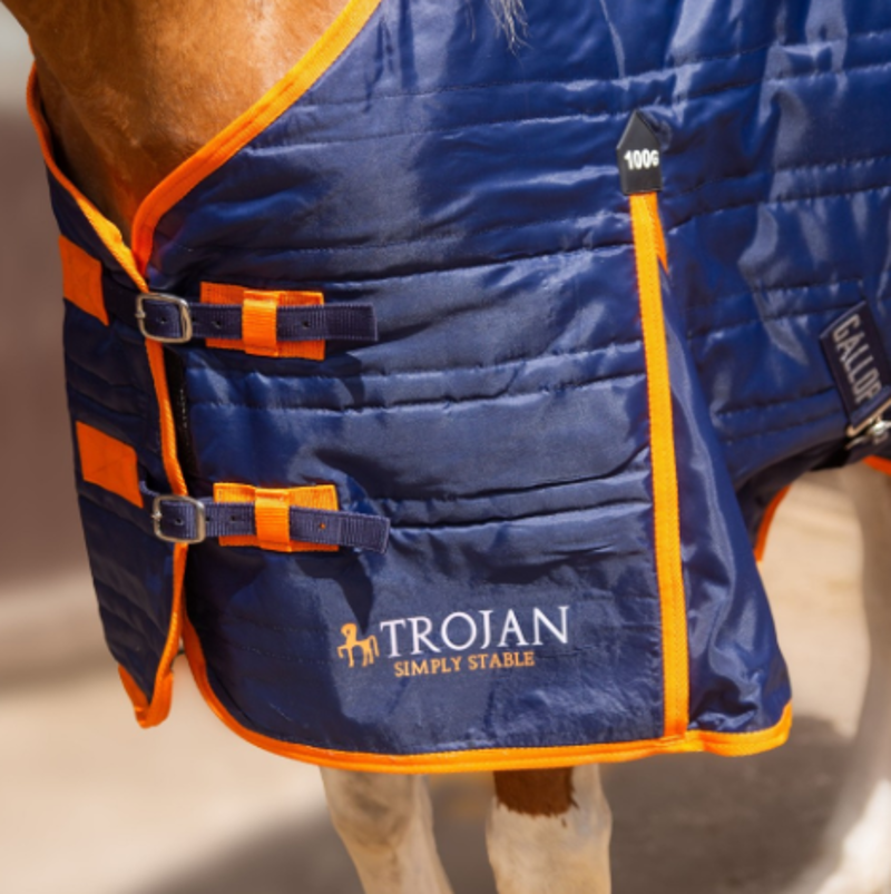 Gallop Trojan 100g Stable Rugs Navy/Orange-2